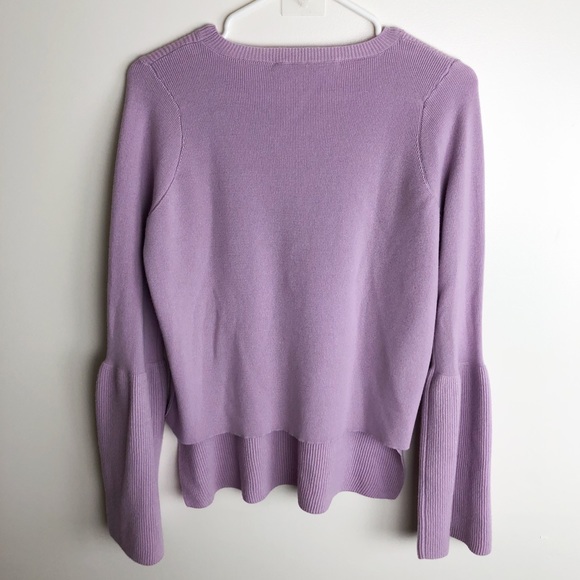STELLA MCCARTNEY Purple Flare Sleeve Wool Sweater - Picture 5 of 10